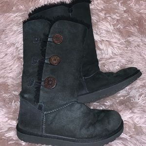 Black tall Bailey Button Uggs